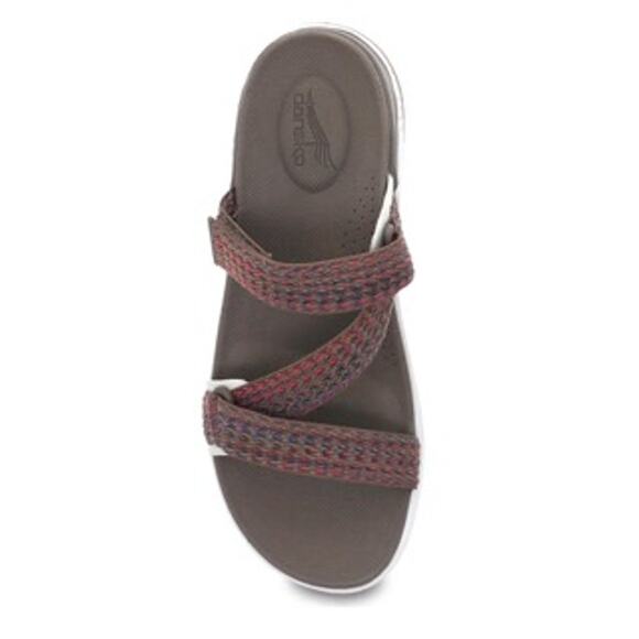 Dansko 38 Rosette Strappy Sport Sandal Brown Multi Webbing - Picture 5 of 8
